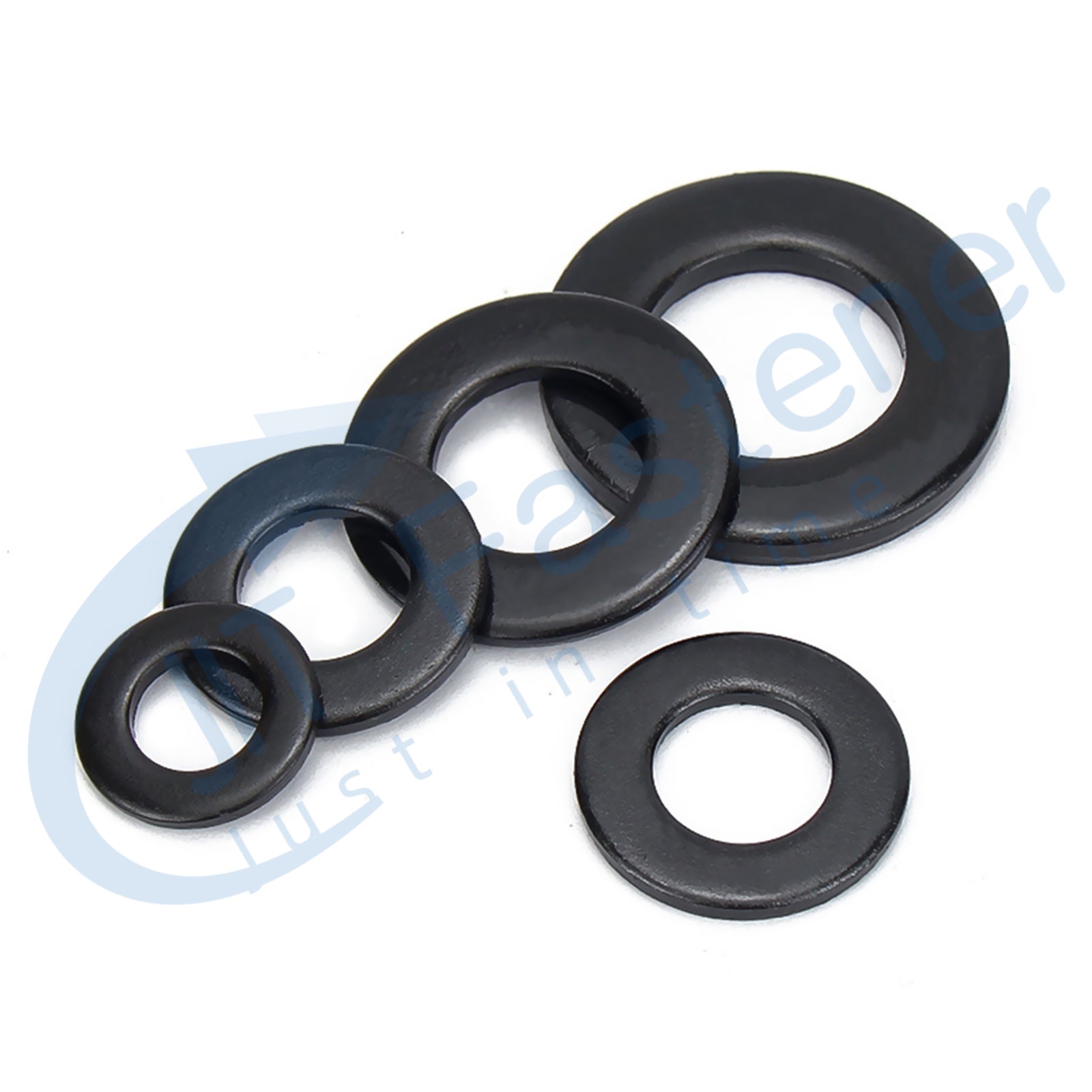 #10 Black SAE Flat Washer 304(18-8) Stainless Steel - 10000 / 18.7 - SAE Flat Washers
