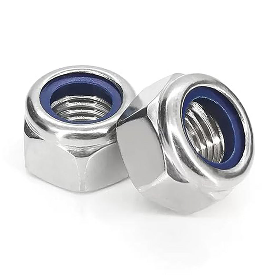 M2-0.4 Nylon Insert Lock Nut 304/A2 Stainless Steel DIN985