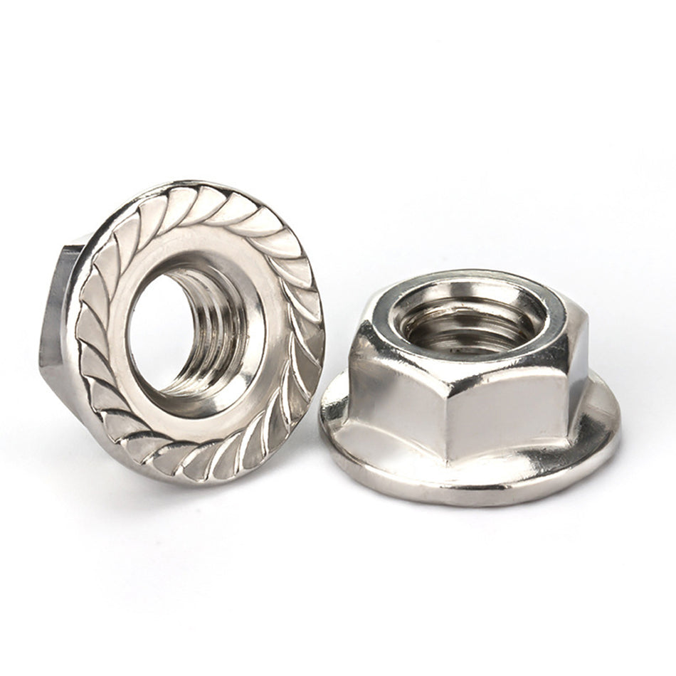 #10-24 Flange Hex Nut 304(18-8) Stainless Steel IFI145 2500pcs/Pack