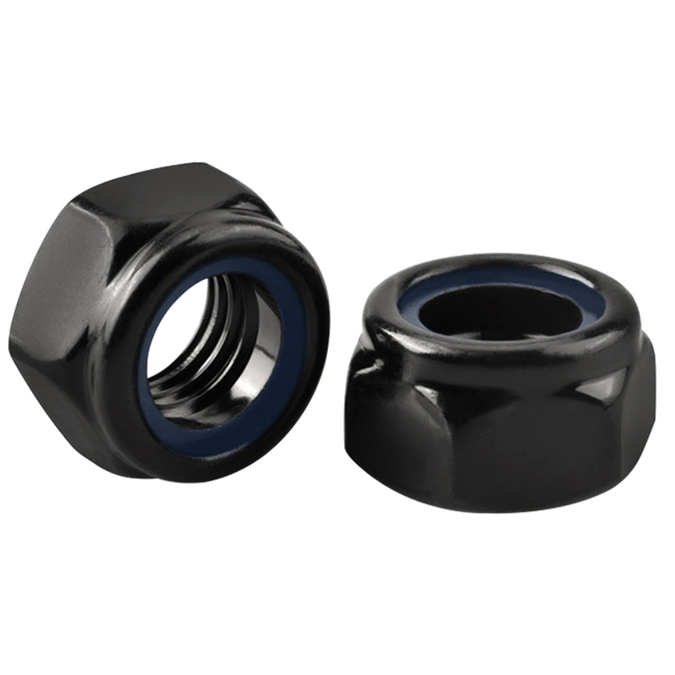 M2.5-0.45 Black Nylon Insert Lock Nut 304/A2 Stainless Steel DIN985