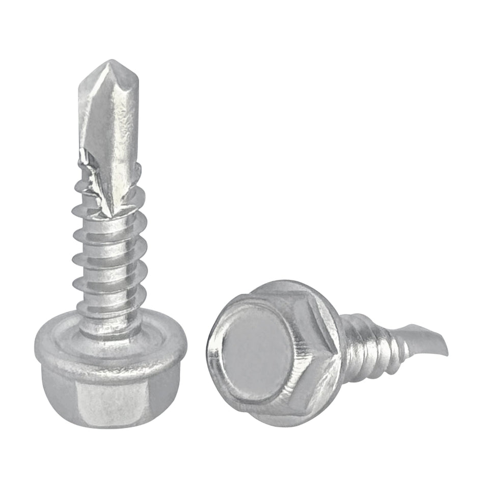 ST5.5-14 X 38 Hex Head Self-Drilling Screw Washer Faced 304 Stainless Steel DIN7504K (2000pcs/Pkg)