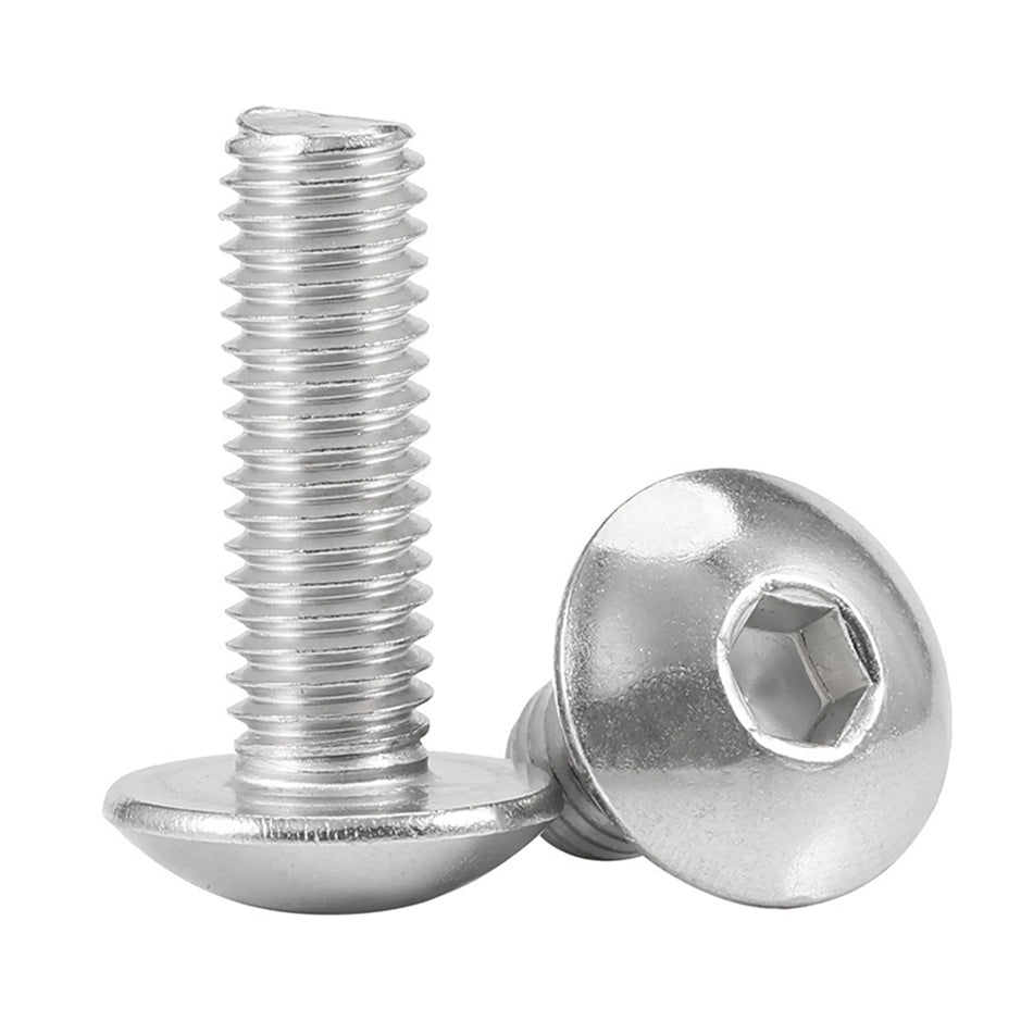 M10-1.5 X 55 Button Socket Head Cap Screw 304 Stainless Steel ISO7380 (200pcs/Pkg)