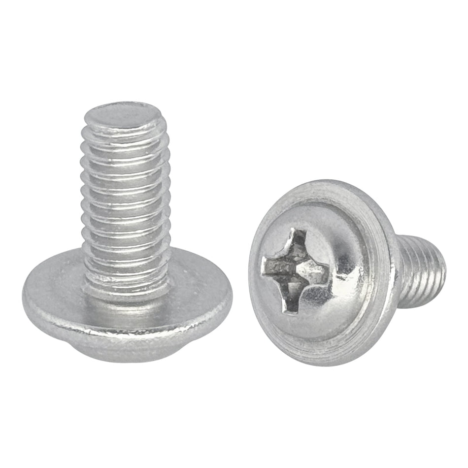 M4-0.7 X 10 Phillips Pan Head Screw With Collar 304 Stainless Steel DIN967 (8000pcs/Pkg)