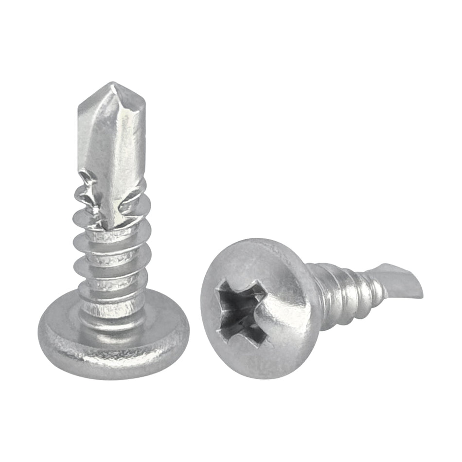 ST4.8-16 X 25 Phillips Pan Head Self-Drilling Screw 316 Stainless Steel DIN7504N (2500pcs/Pkg)