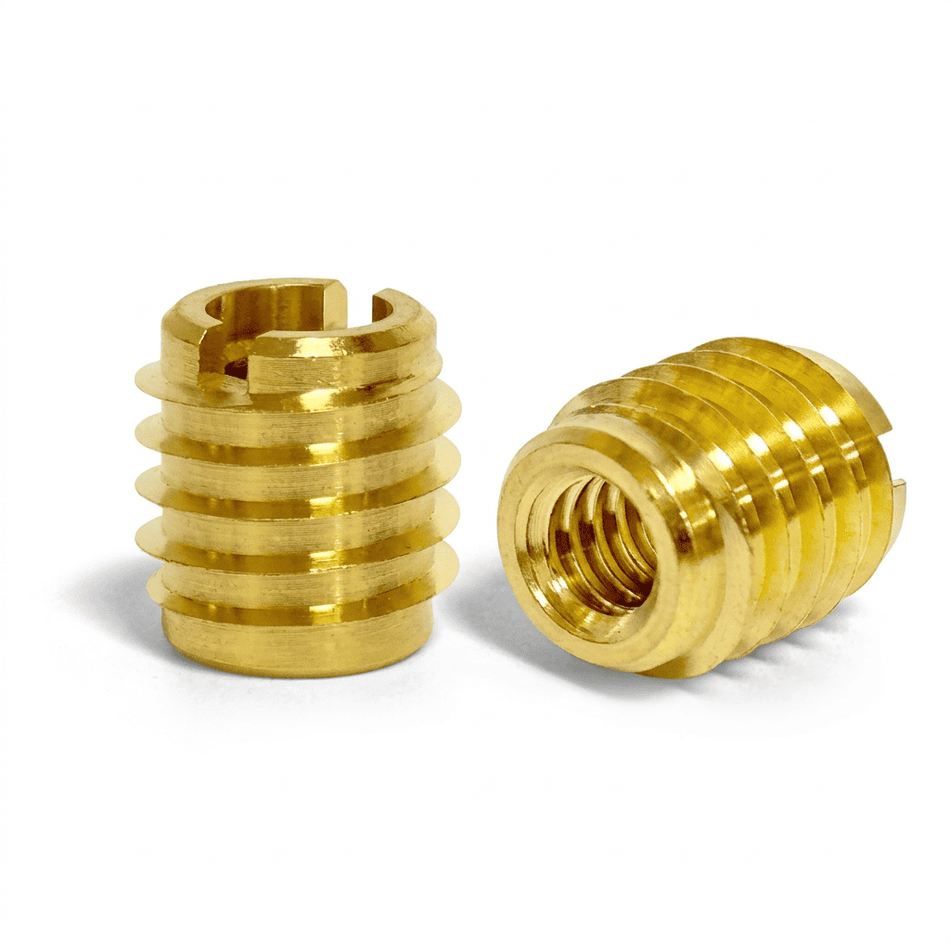 M3-0.50 x 9.5 mm Knife Threaded Inserts Brass -600pcs/pack