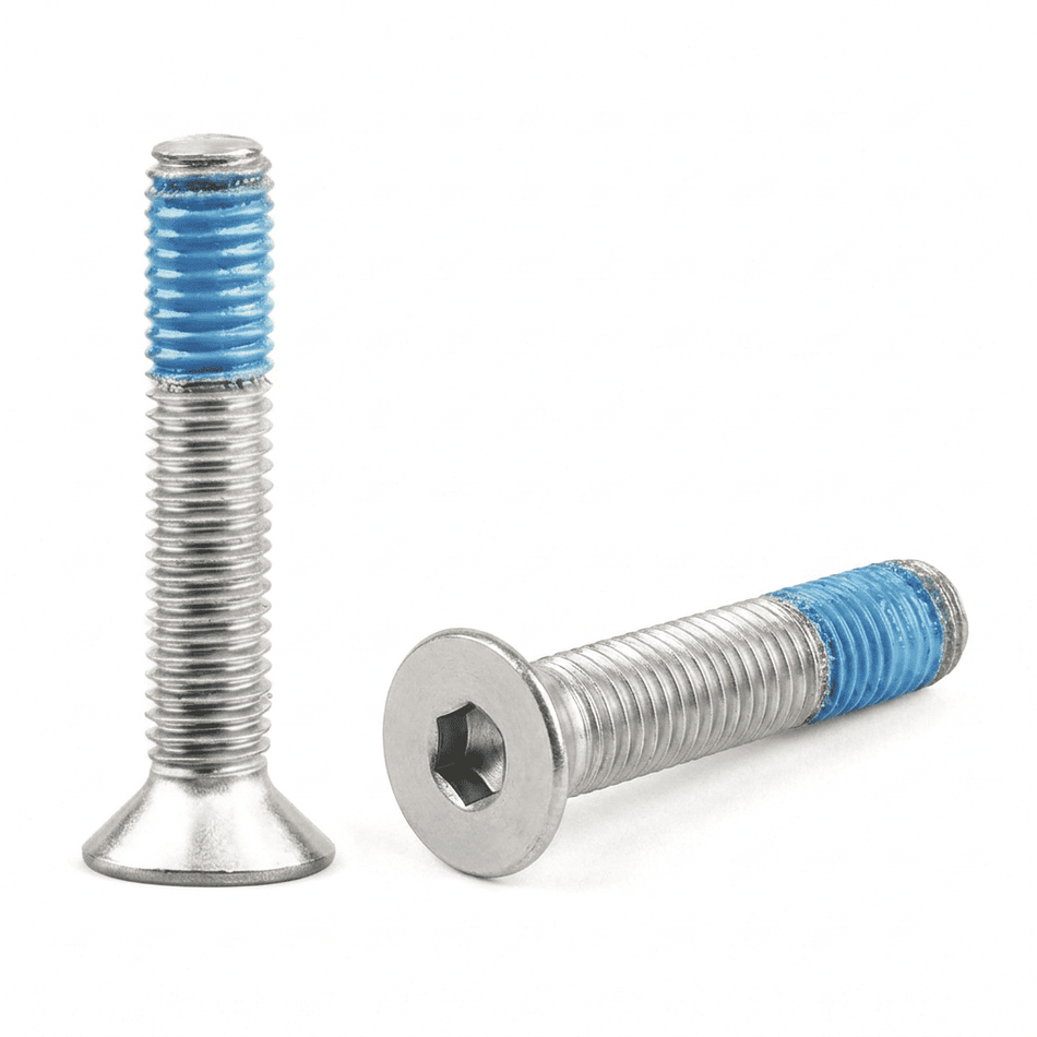 #10-24 x 1-1/4 Flat Socket Head Cap Screws 304 Stainless Steel Nylon Patch 180 -600pcs/pack
