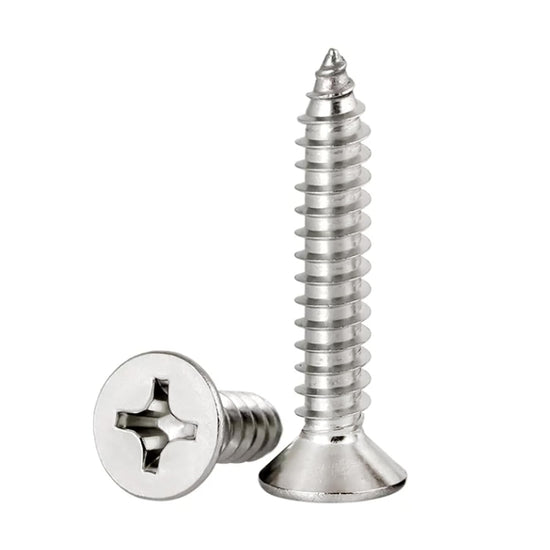 M4-0.7 X 8 Phillips Flat Head Sheet Metal Screw 304 Stainless Steel DIN965 (12000pcs/Pkg)
