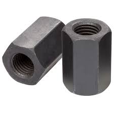 18-8 Stainless Steel Coupling Nut Black Oxide, M2 x 0.4 mm Thread,4mm Width,6mm Long,70pcs/Pack