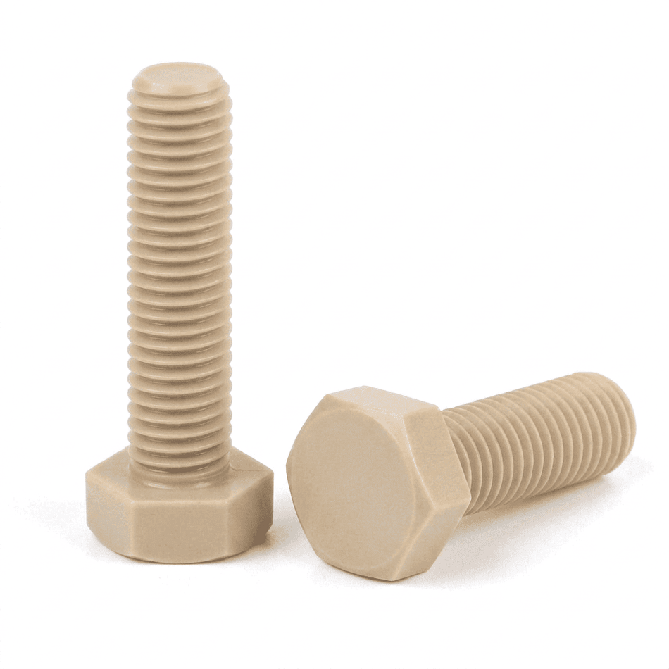 M8-1.25 x 200 mm Hex Bolts PEEK - 5pcs/pack