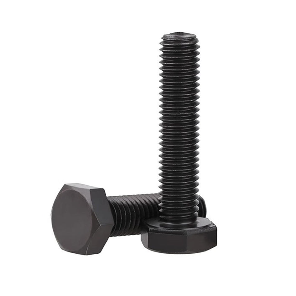 M12-1.75 x 85mm Fully Threaded Hex Cap Screws 8.8 Carbon Steel DIN933/ISO4017 Plain(300pcs/pack)