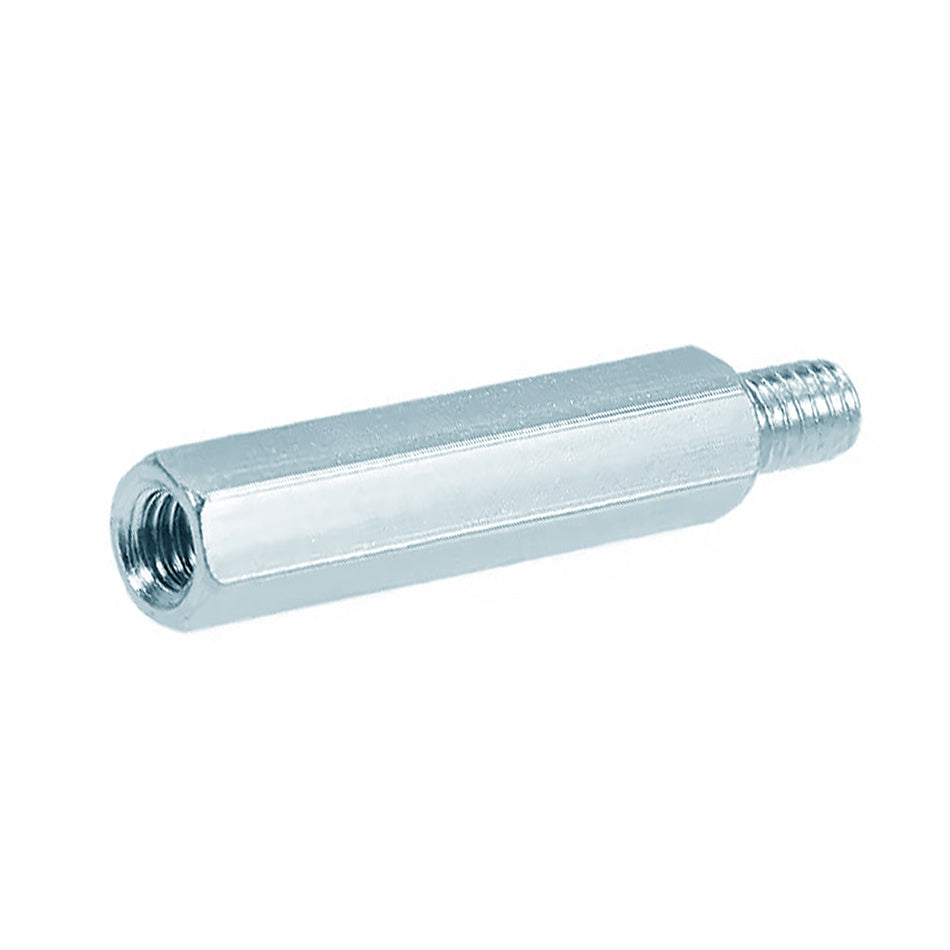 1/2 OD x 2 L x 25-20 Thread Steel Male/Female Hex Standoff Zinc Clear Plated (20pcs/pack)