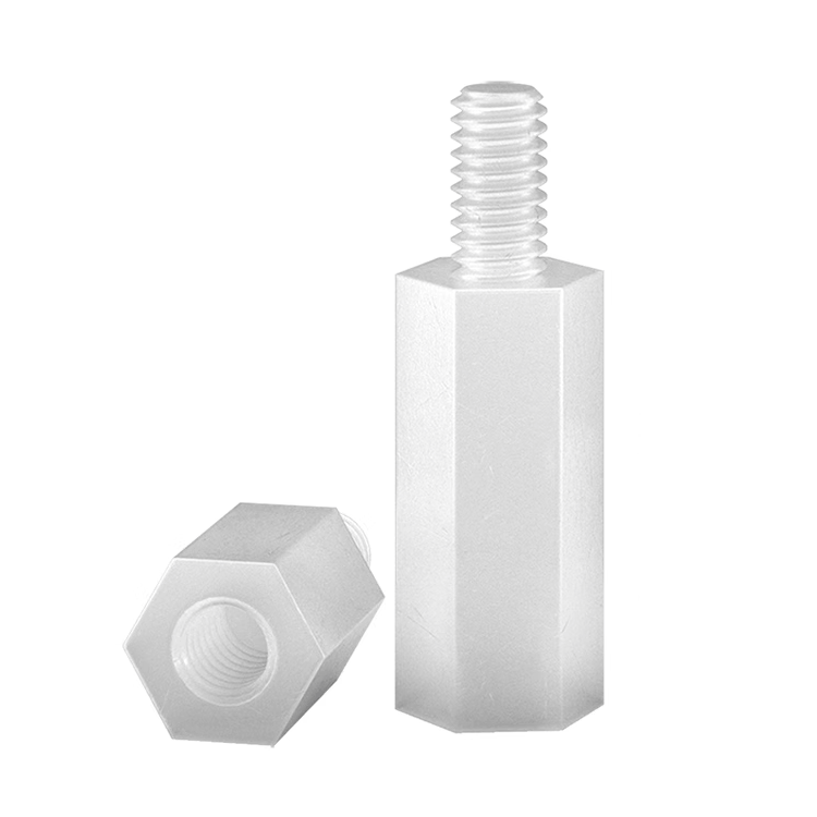 White Nylon Male-Female Standoff 4mm Hex Diameter M2*12+6mm 2700pcs/pack