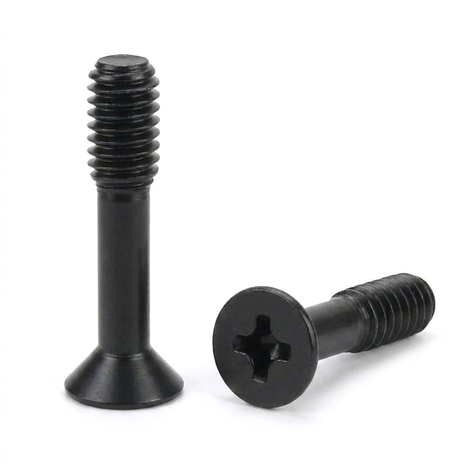 M10-1.50 x 100 mm Phillips Flat Head Captive Screws 304 Stainless Steel Black - 30pcs/pack