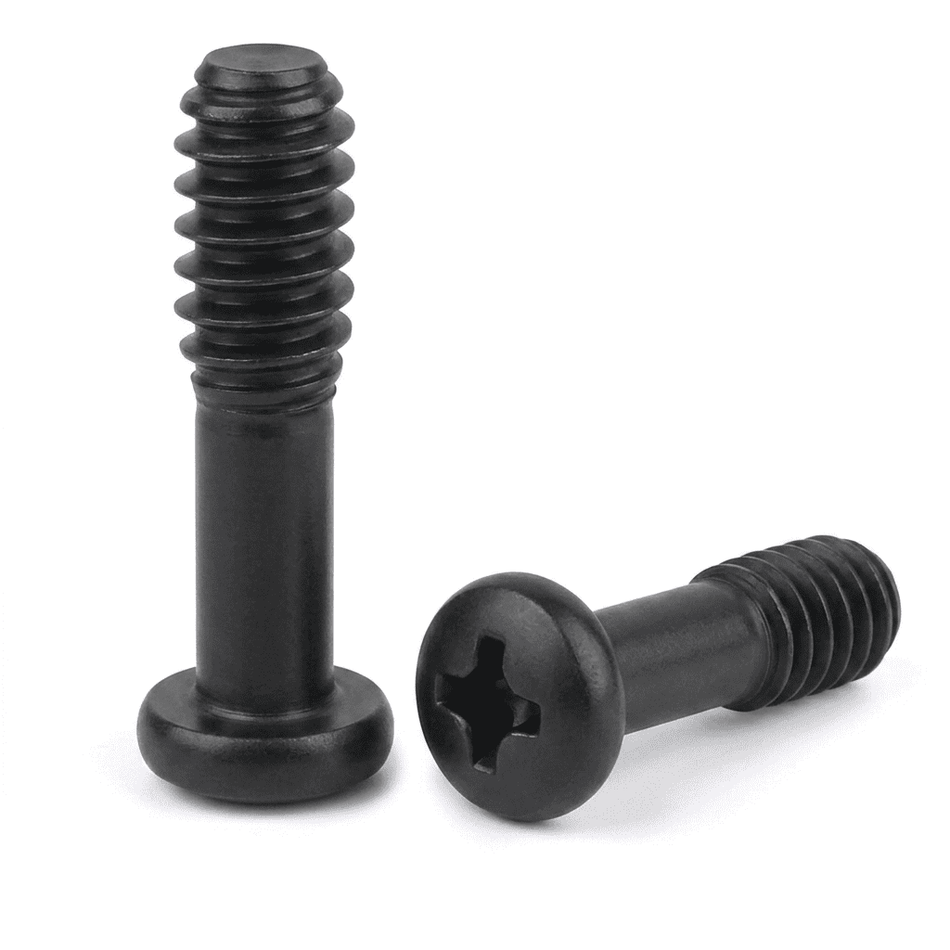 M3-0.50 x 14 mm Phillips Pan Head Captive Screws 316 Stainless Steel Black - 100pcs/pack