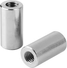 Round Coupling Nut 18-8 Stainless Steel, M10 x 1.5 mm Thread, 20 mm Long,13mm OD,40pcs/Pack