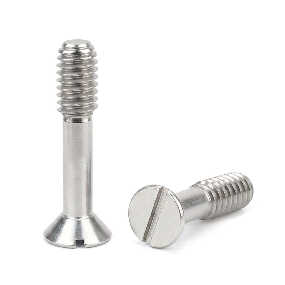 M10-1.50 x 110 mm Slotted Flat Head Captive Screws 304 Stainless Steel Plain - 70pcs/pack