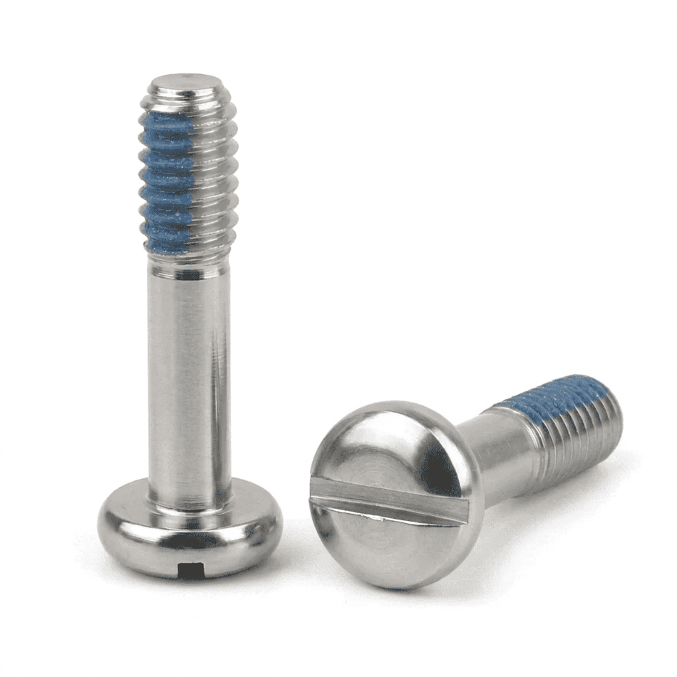 M5-0.80 x 65 mm Slotted Pan Head Captive Screws 316 Stainless Steel Nylon Patch - 40pcs/pack
