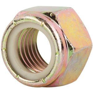 Nylon-Insert Locknut Zinc Yellow-Chromate Plated, M6 x 1mm, 10mm Wide, 6mm High,DIN985, ISO10511,2800pcs/Pack