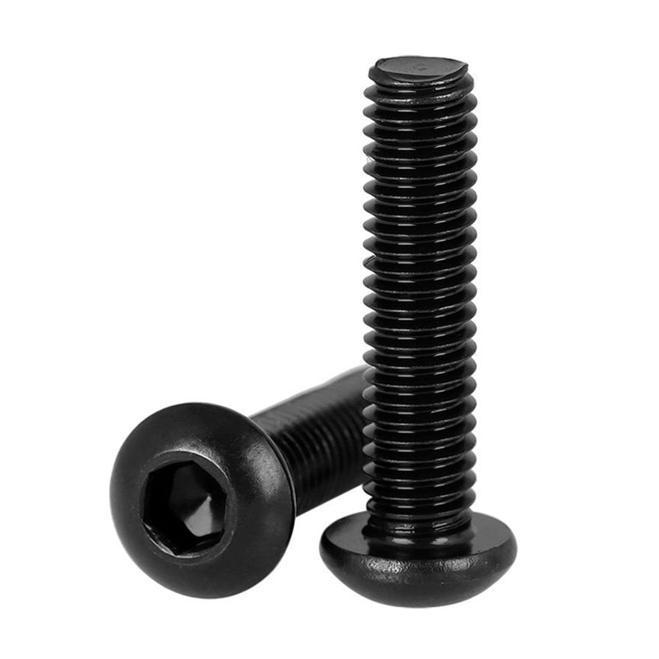 #8-32 x 3 " Button Socket Head Cap Screw Alloy Steel Thermal Black Oxide, 500 pcs/Pack