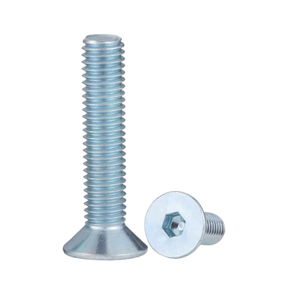 3/8"-16 x 1-1/2" Flat Socket Head Cap Screw Fully Threaded Coarse Alloy Steel Zinc, 200 pcs/Pack