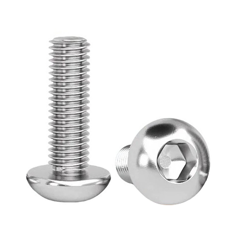 M6 x 16mm Hexagon Socket Button Head Screws Stainless Steel 304 Passivated 12 Hours Salt Spray Test (Red Rust), 3800 pcs/Pack