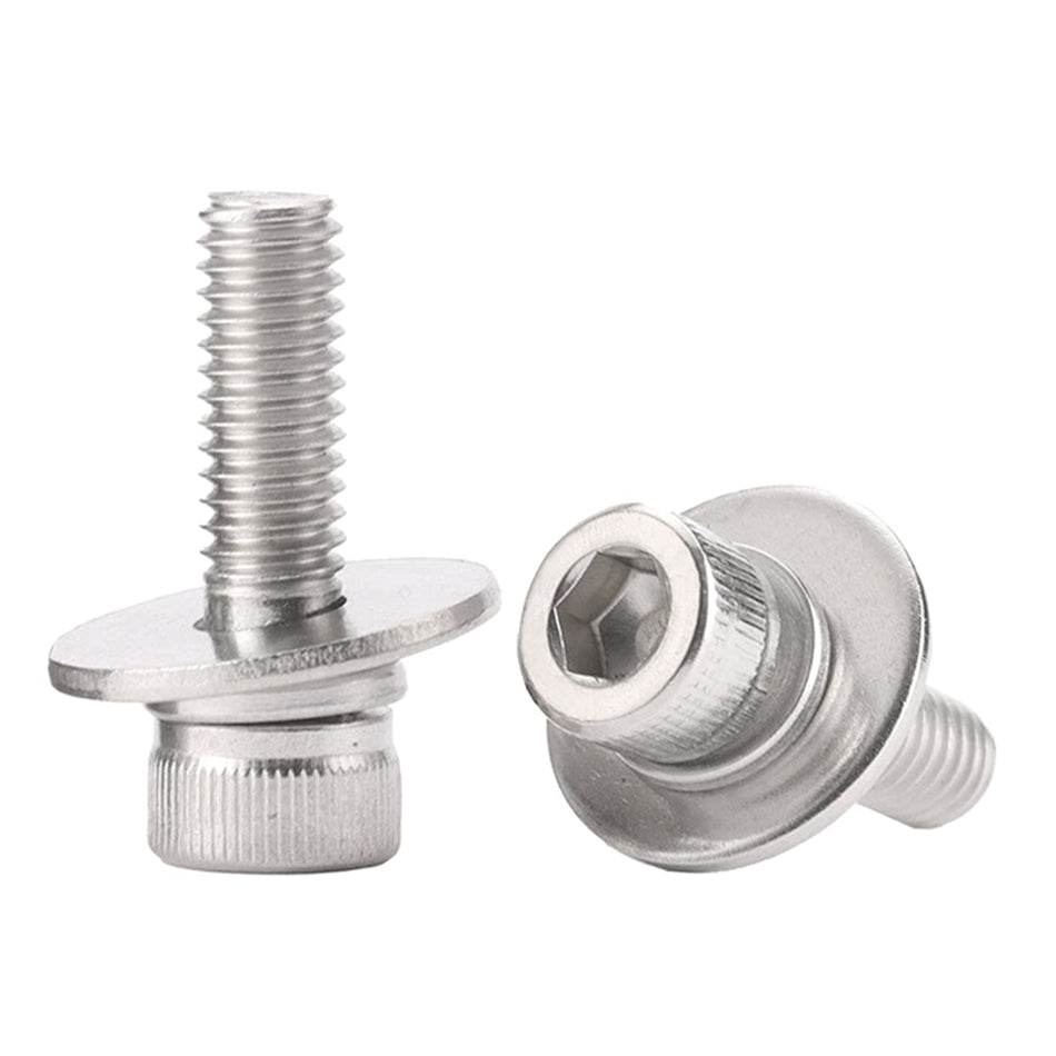 M6-1 X 30  Socket Head Screws With Lock+Fender Washer 304 Stainless Steel (1250pcs/Pkg)