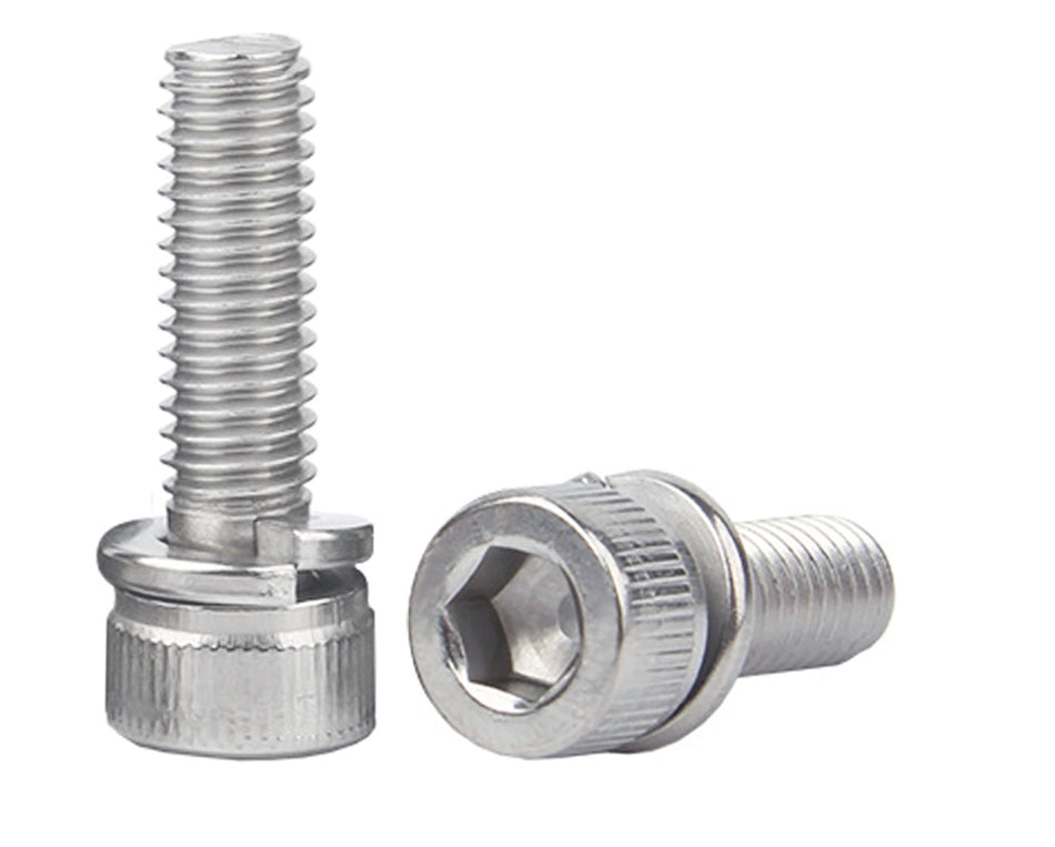 M8-1.25X16 SEMS Screw Sokcet Cap Screw With Lock Washer 304 Stainless Steel (1250pcs/Pkg)