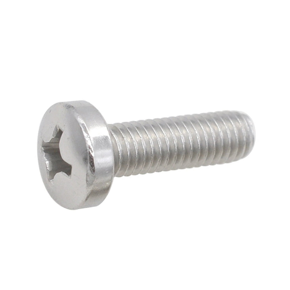 M10 x 35mm Phillips Pan Head Machine Screws Stainless Steel 316 Passivated 72 Hours Salt Spray Test (Red Rust), 250 pcs/Pack