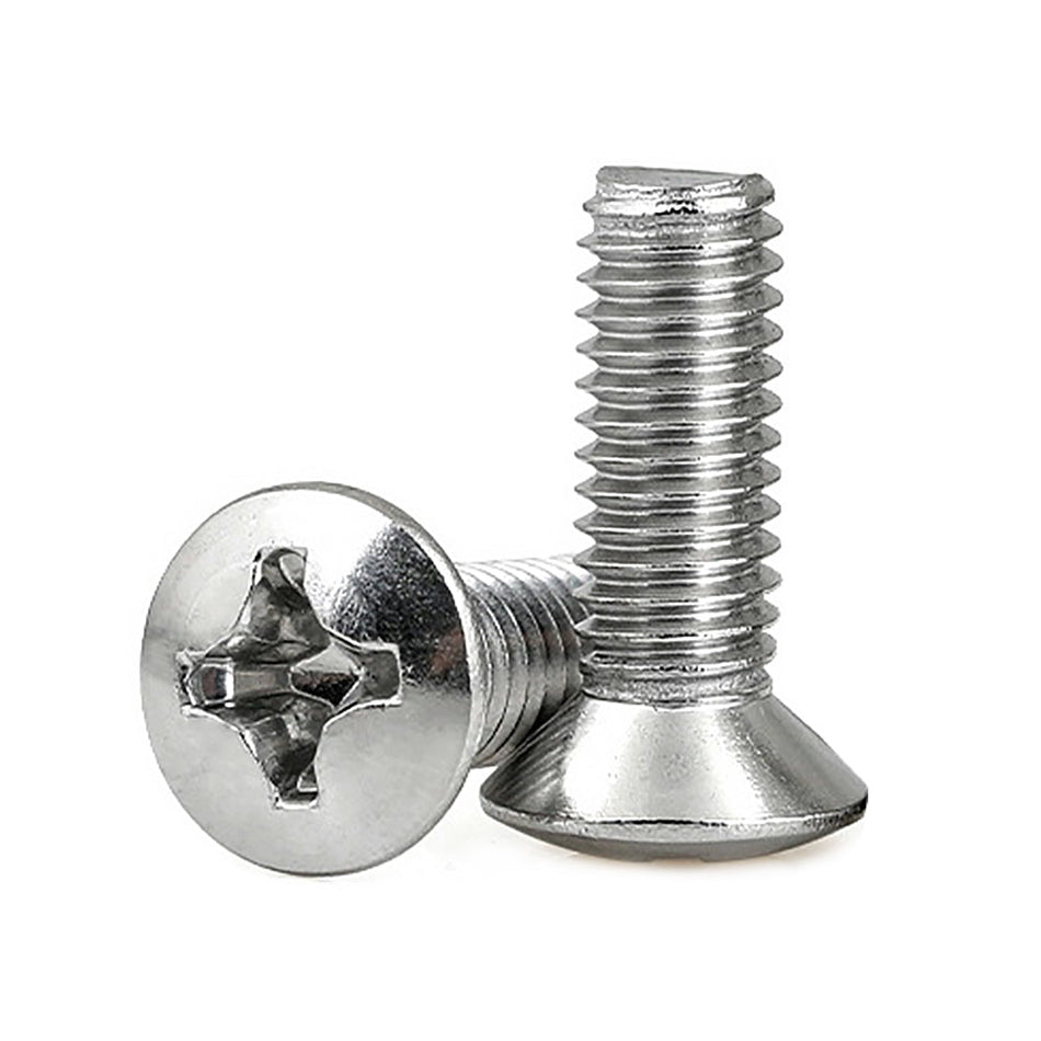 M4 x 10mm Phillips Raised Countersunk Oval Head Machine Screws Stainless Steel 304 Passivated 24 Hours Salt Spray Test (Red Rust), 9600 pcs/Pack