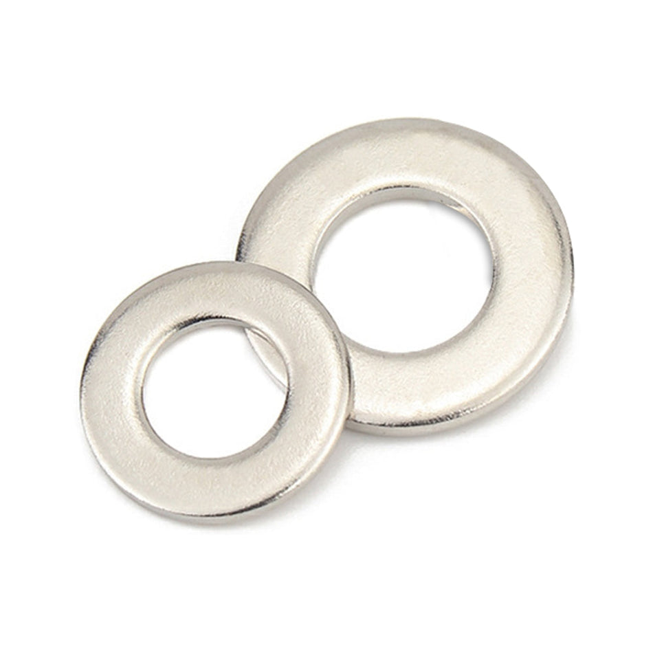 M8 Plain Washers, Normal Series Steel Automotive Grade 200HV Nickel Plated ISO 7089, 12000/Pack
