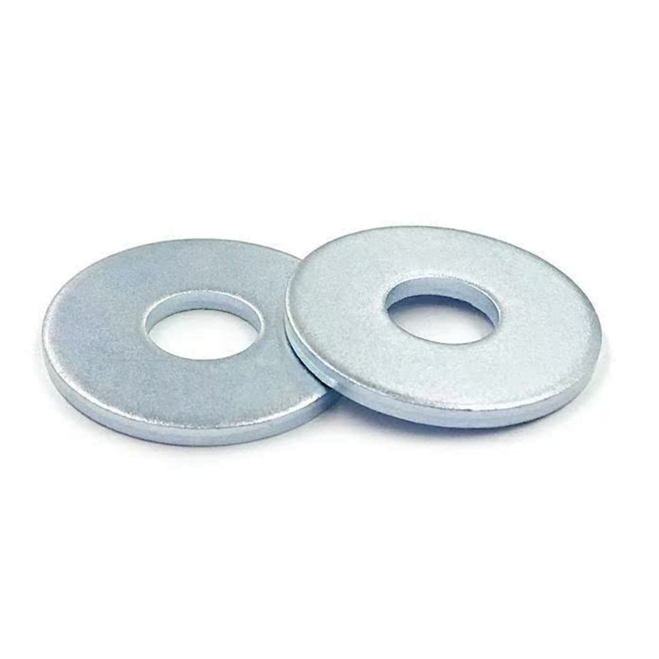 M8 Plain Washers with Large Outside Diameter Steel Q235 140HV Blue-white Zinc Plated (Trivalent) DIN 9021, 7100/Pack