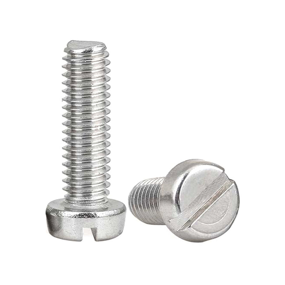M6 x 25mm Slotted Cheese Head Screws Stainless Steel 316 Passivated 72 Hours Salt Spray Test (Red Rust), 950 pcs/Pack