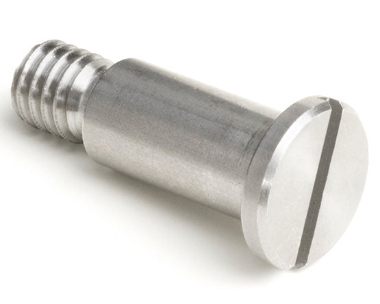 18-8 Stainless Steel Slotted Low-Profile Precision Shoulder Screw 1/4  Shoulder Diameter 3/16  Shoulder Length 10-32 Thread 50pcs/Pack