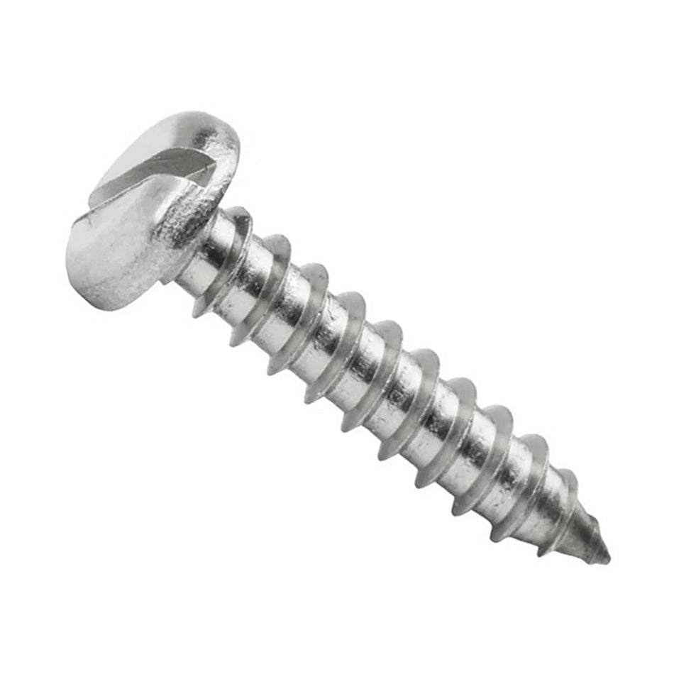 ST3.9 x 22mm Slotted Pan Head Tapping Screws Stainless Steel 316 Passivated 72 Hours Salt Spray Test (Red Rust), 3100 pcs/Pack