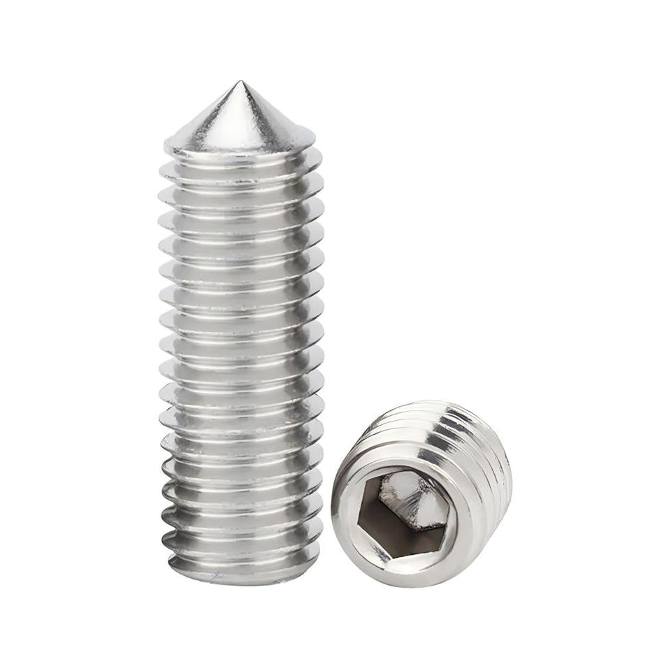 #4-40 x 1/8" Cone Point Socket Set Screw Coarse Stainless Steel 18-8, 2500 pcs/Pack