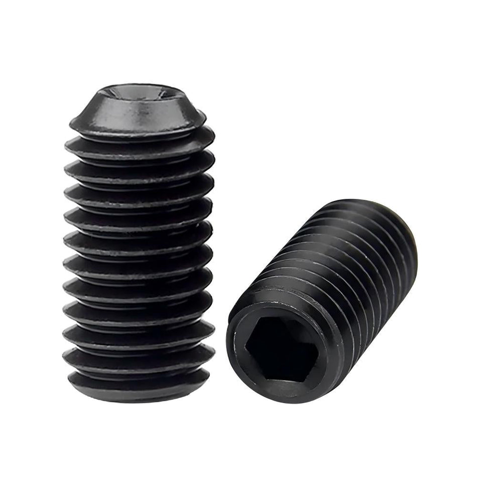 #8-32 x 2" Cup Point Socket Set Screw Coarse Alloy Steel Thermal Black Oxide, 2500 pcs/Pack