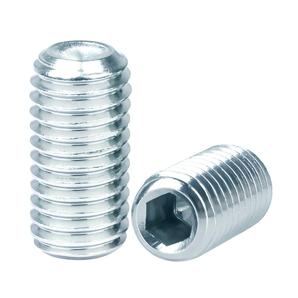 1/4"-20 x 1/2" Cup Point Socket Set Screw Coarse Alloy Steel Zinc Cr+3, 5000 pcs/Pack