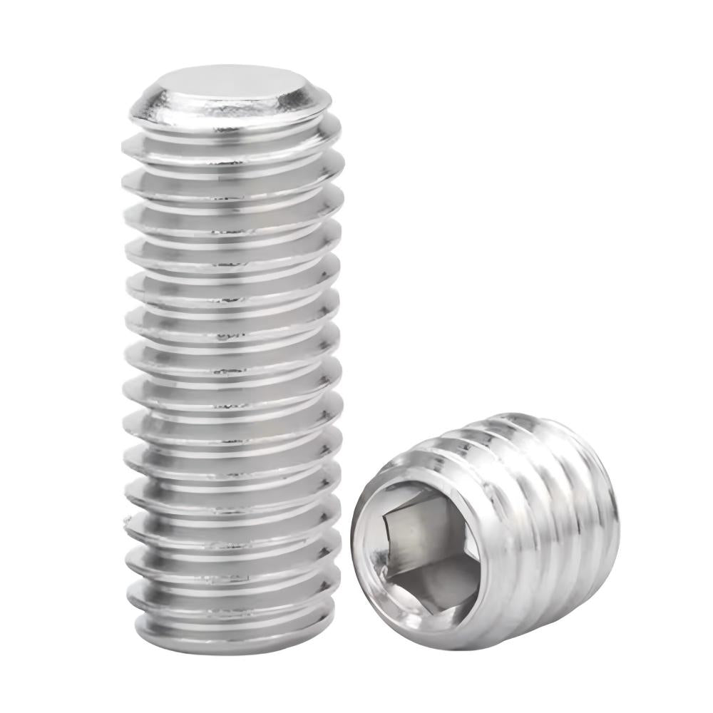 1/4"-20 x 3/8" Flat Point Socket Set Screw Coarse Stainless Steel 18-8, 2500 pcs/Pack