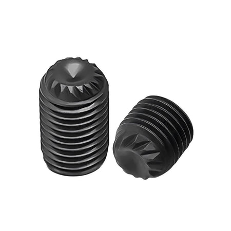 #8-32 x 7/16" Knurled Cup Point Socket Set Screw Thermal Black Oxide, 5000 pcs/Pack