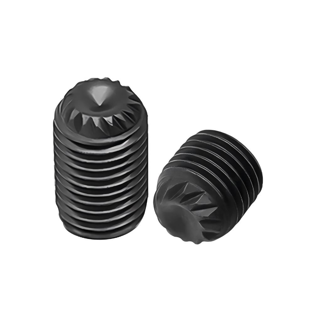 #6-32 x 5/32" Knurled Cup Point Socket Set Screw Thermal Black Oxide, 5000 pcs/Pack