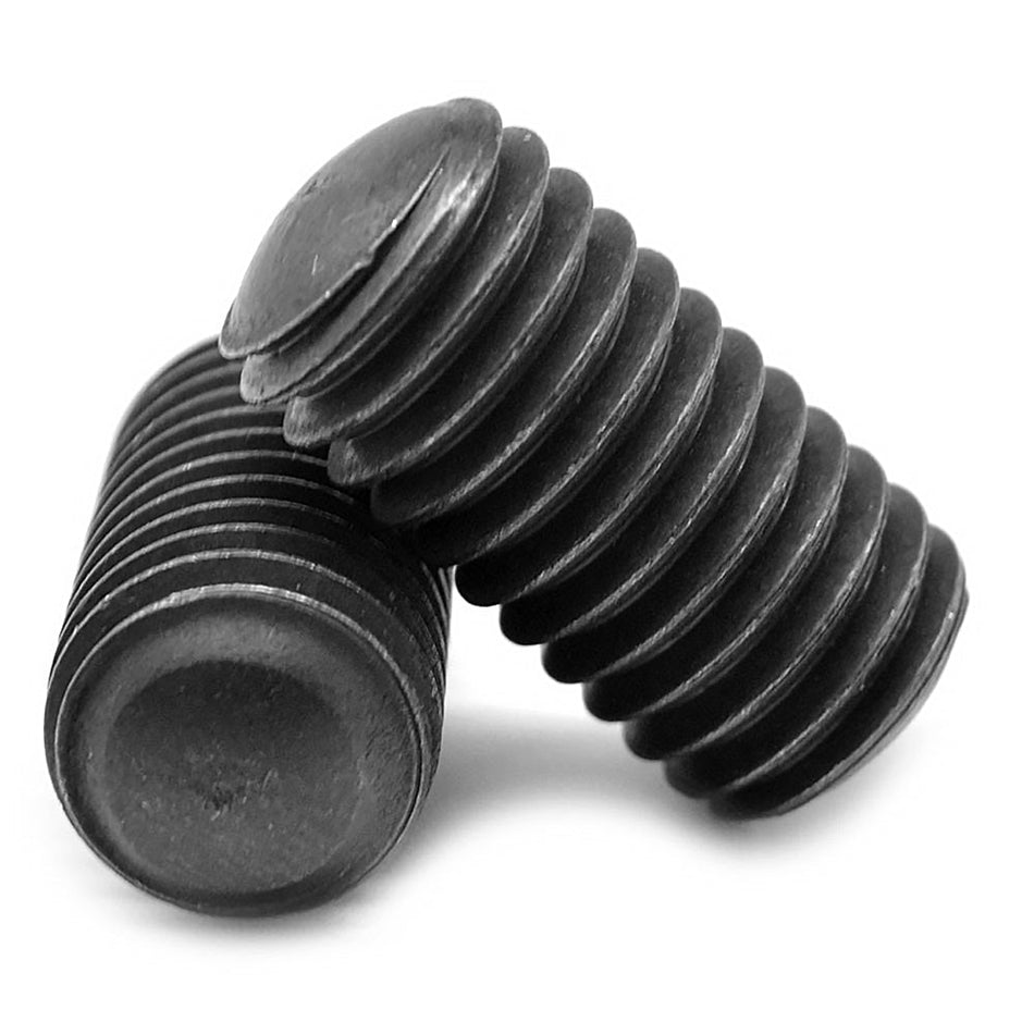 #10-32 x 3/4" Oval Point Socket Set Screw Fine Alloy Steel Thermal Black Oxide, 5000 pcs/Pack