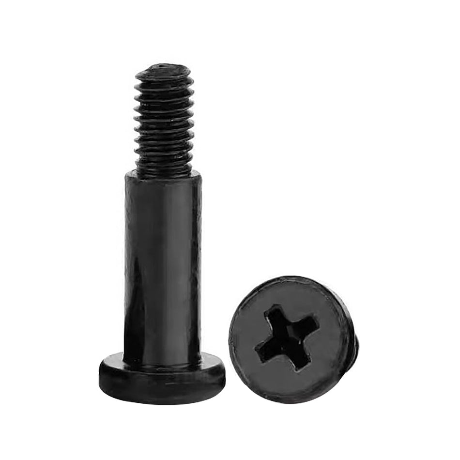 Ultra Low Profile Shoulder Screw Phillip Drive Phillip Drive, Shoulder Diameter 5mm, Shoulder Length 20mm, Head Diameter 8mm, Head Height 2mm, Grade 8.8 Steel, Black Zinc, 40 pcs/Pack