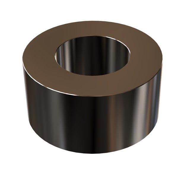 Black-Anodized Aluminum, 3/8" OD, 1" Long, for Number 10 Size Screw Unthreaded Spacer, 100 pcs/Pack