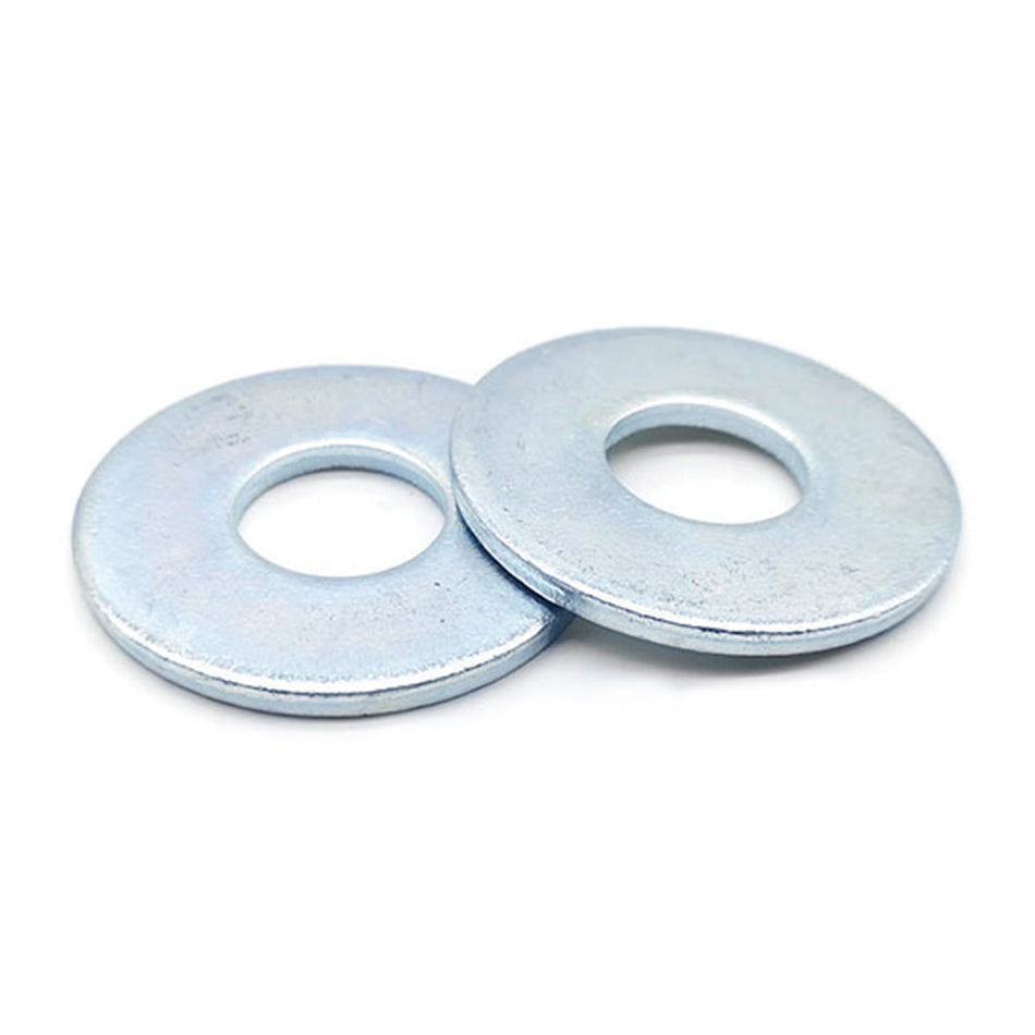 9/16 USS Pattern Plain Washers (Wide Series) Steel Q235 100HV Blue-white Zinc Plated (Trivalent) 24H Salt Spray ASME B18.22.1 (USS), 2600/Pack